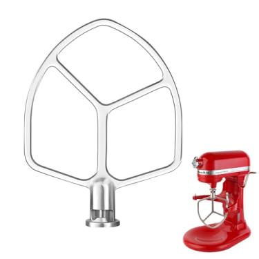 Imagem de Acessório de pá de aço inoxidável resistente à ferrugem compatível com batedeira KitchenAid 5-6QT, acessório de batedeira de elevação de tigela para amassar rapidamente pão, macarrão, biscoitos,