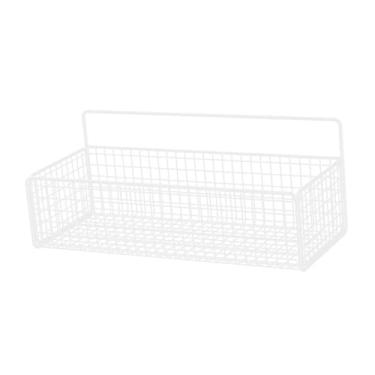 Imagem de Cesta de Armazenamento Pendurado na Parede, Lixo Portátil Multi -funcional de para Armazenamento, Quartos, Banheiros e Cozinhas, Instalação Fácil Sem Pregos ou (Branco)