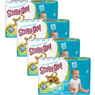 Imagem de Kit 4 PCT Fralda Descartável Scooby Doo Mega, medio