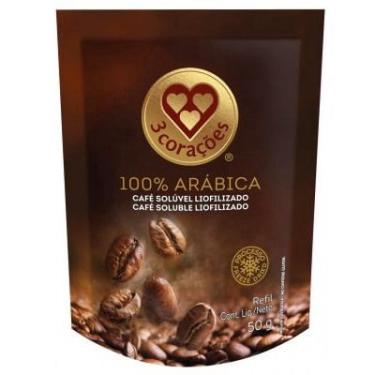 Imagem de Café Solúvel Liofilizado 100% Arábica 3 Corações Refil 50g