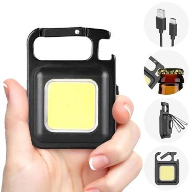 Imagem de Mini Lanterna Portátil LED Recarregável COB Chaveiro Lanternas Com 4 M