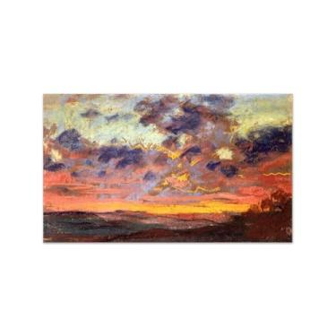 Imagem de MUHJDYC Impressão de pinturas famosas em tela-paisagem tela arte de parede imagem fina arte pôster reprodução decoração de parede (pôr do sol) 30x50cm-12x19in sem moldura