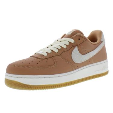 Imagem de Nike Tênis masculino Air Force 1 Low "Supreme - Mini Box Logo White", Conhaque claro/esmalte rosa - coco, 14.5 Women/13 Men
