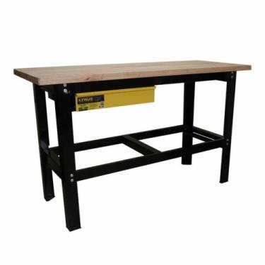 Imagem de Bancada Multiuso para Oficina LYNUS 1,5m x 60cm Preta com 1 Gaveta BML
