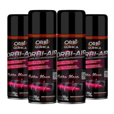 Imagem de Kit Com 4 Higienizadores Limpa Ar Condicionado Fragrância Carro Novo -