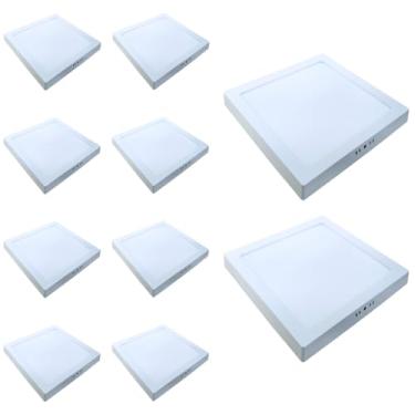 Imagem de Kit 20x Painel Plafon Sobrepor Alumínio Quadrado LED 32W 30x30 Bivolt Branco Frio