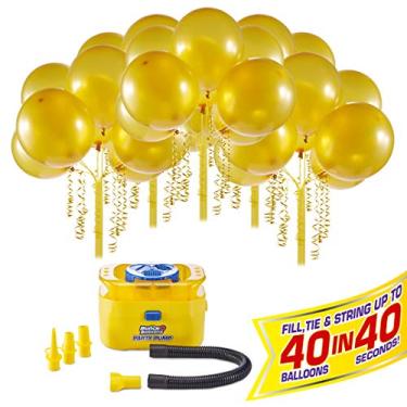 Imagem de BOB party Bunch O Balloons Self Sealing Bulk Action Party Balloons with Portable Electric Air Pump - 40 Self-Sealing Gold Latex Balloons, 56232D