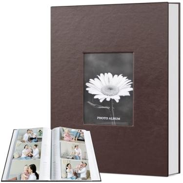 Imagem de popotop Álbum De Fotos 4X6, 300 Com Espaço Para Escrever, Capa Couro, Janela Exibição, Livro Casamento, Família, Presente Bebê