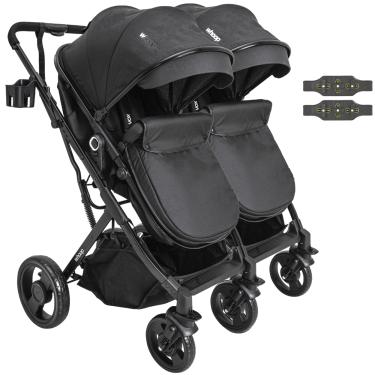 Imagem de Carrinho Kiddo para Gemeos Duplo Vox II Preto