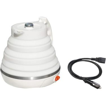 Imagem de Chaleira Elétrica Dobrável, Chaleira De Carro Aquecedor De água Pote De Garrafa, Chaleira Elétrica De Aço Inox Portátil Para Viagem De Carro Para Chá E Café, 24V