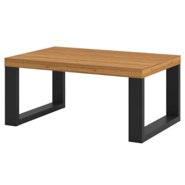 Imagem de Mesa de Centro Industrial 67 cm 100% MDF Dalla Costa Cor: Freijó/Preto Fosco