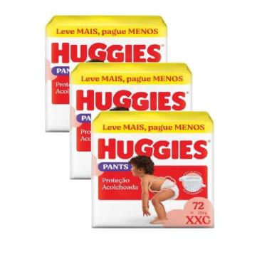 Imagem de Kit 3 Fralda Huggies Supreme Care Roupinha Max XXG 72 unidades Cada