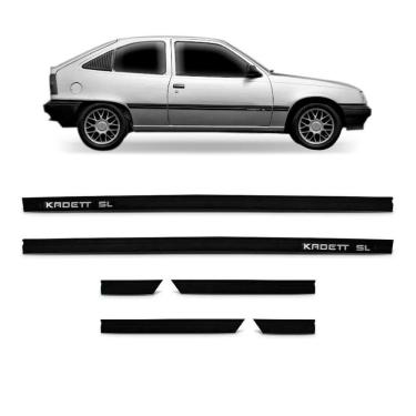 Imagem de Jogo Friso Lateral Kadett Sl 1989 1990 A 1998 6Pcs Preto