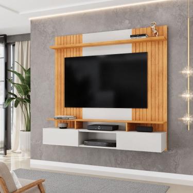 Imagem de Painel Ripado para TV até 65 Polegadas 2 Portas Ben DJ Móveis