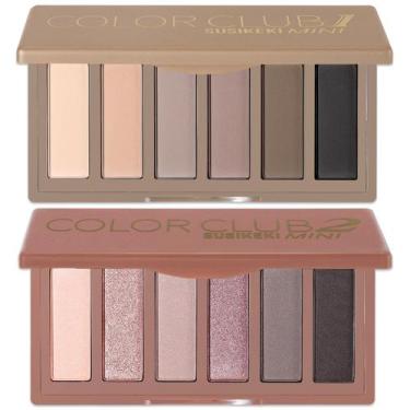 Imagem de Paleta de sombras SUSIKEKI Mini Naked 6 cores com espelho
