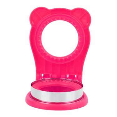 Imagem de Ferramenta Seladora de Molde Cortador de Sanduíche Com Materiais Seguros Ferramenta de Corte de Bolo para Sanduíche Divertido Faça você Mesmo para Cozinha (Rosa vermelha)