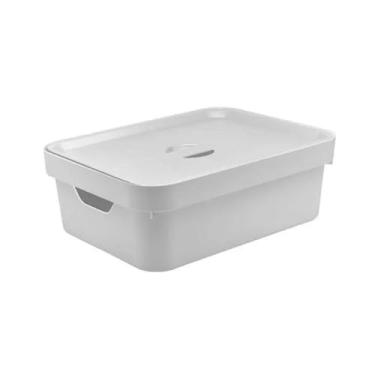 Imagem de Caixa Organizadora Cube M com Tampa, Ou, Branco