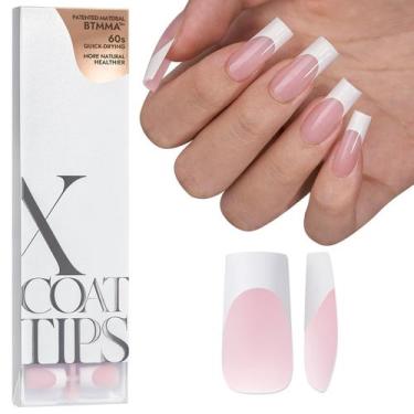 Imagem de Press on Nails bartboxnails French Tip XCOATTIPS White - btartboxnails