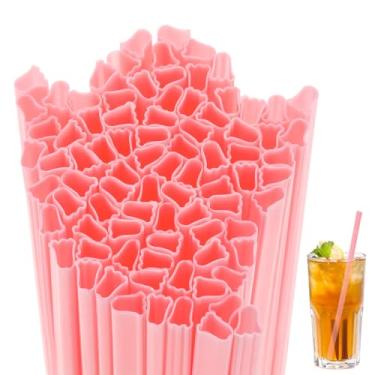 Imagem de Potchen 100 Pçs Canudos de Plástico em Forma de Fantasma de Halloween Canudos Descartáveis para Festa de Halloween, Coquetel e Artigos de Festa Assustadora (Rosa)