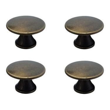 Imagem de Puxador Para Móveis Em Metal Ouro Velho - Retro (4 Unidades) - Compras