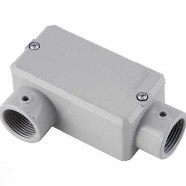 Imagem de Condulete fixo tipo "LR" 1.1/2" Tramontina com tampa / com rosca / com
