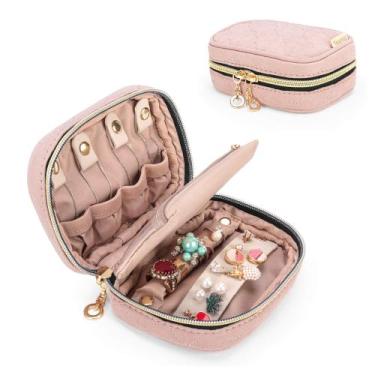 Imagem de Estojo de viagem para joias Teamoy Mini Storage Organizer Misty Rose