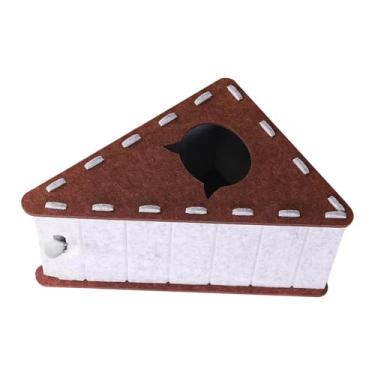 Imagem de IEUDNS Arranhador triangular para gatos, almofada de feltro para proteção vertical de móveis, brinquedo para animais de estimação, almofada para arranhar