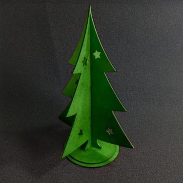 Imagem de Árvore de Natal minimalista com estrelas e pezinho duplo cor Rose Gold