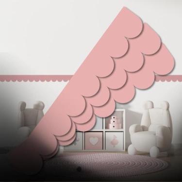 Imagem de Kit 2 Faixa Adesiva De Parede Barrado Ondinha Boho Autocolante - PAPEL