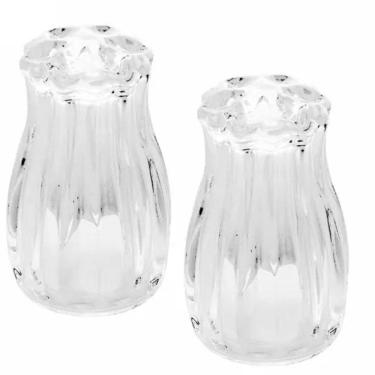 Imagem de Saleiro E Pimenteiro Em Vidro 2 Peças De Mesa Ou Bancada