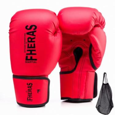 Imagem de Luva de Boxe Muay Thai Fheras (14oz, Red)
