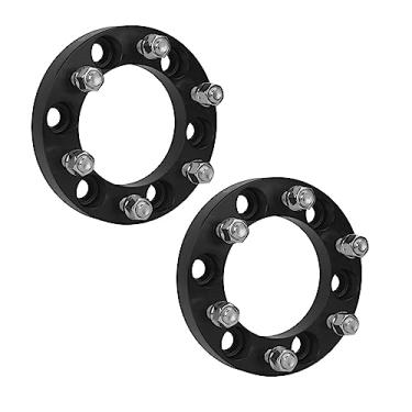 Imagem de KAX Espaçadores de roda 6 x 5,5, adaptadores de roda de 2,5 cm aptos para Escalade Avalanche Express Silverado Suburban Tahoe Sierra Yukon, furo do cubo de 108 mm pinos M14 x 1,5, 4 peças