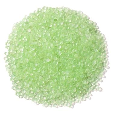 Imagem de Keedolla Pedras de vidro marinho de 400 ml, pedras preciosas de vidro fosco para aquário, cascalho, rochas de aquário, enchimentos de vasos, artesanato DIY - Verde fluorescente