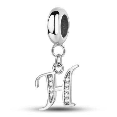 Imagem de 1 peça de berloque de prata elegante para mulheres, faça você mesmo e roupa diária combinando para mulheres, presente para mãe (H)