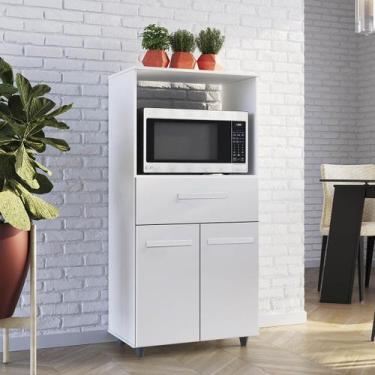 Imagem de Armário Multiuso Luni 2 Portas 1 Gaveta Cozinha MB1 - Doce Sonho Móvei