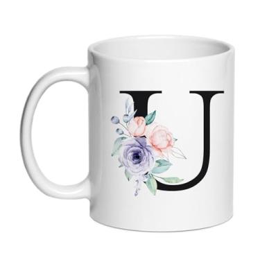 Imagem de SIUNY Canecas de café personalizadas U Gifts - Novidade monograma presente xícara de chá para mulheres, presente de aniversário de Natal para sua esposa, dia da mãe, avó, namorada, amizade, noiva dama