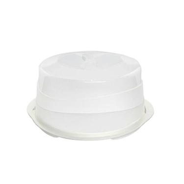 Imagem de Boleira Alta Grande com Tampa e Rosca Plástica Porta Bolo de Cozinha P