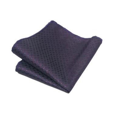 Imagem de Lenço Listrado Azul E Cinza Para Homens Acessório De Terno Formal De A