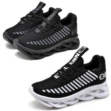 Imagem de Kit 2 Tênis Infantil Menina Confortavel  Preto - Evoltenn, Preto, 34