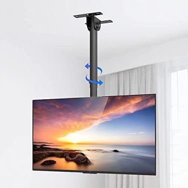 Imagem de ZHANQUAND Suporte de TV de parede de teto, suporte de TV suspenso de movimento total, ajuste de altura telescópico, serve para TVs de 26 a 60 polegadas Suporte de TV