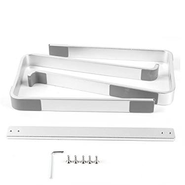 Imagem de Suporte ergonômico para laptop, material de liga de alumínio, prateleira de resfriamento para 10 laptops de 17,3 polegadas, cor prata, acessório de escritório doméstico com estrutura de suporte