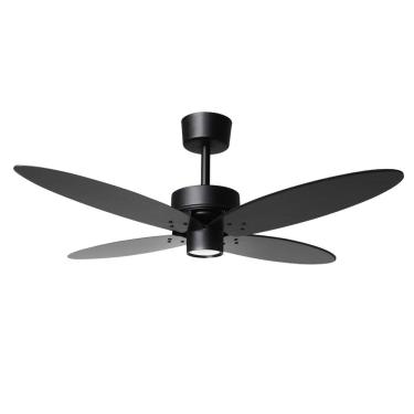 Imagem de Ventilador de Teto Maiorca Preto Fosco 4 Pás Led 16W 3000K 127V Tron