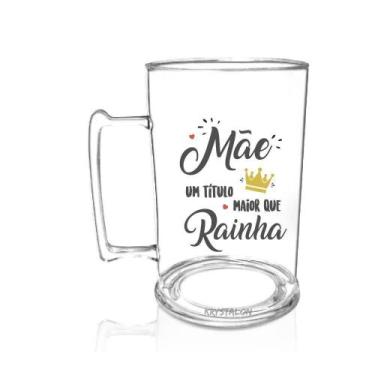 Imagem de Caneca Chopp Personalizada Para Dia Das Mães - Minha Rainha - Krystalo