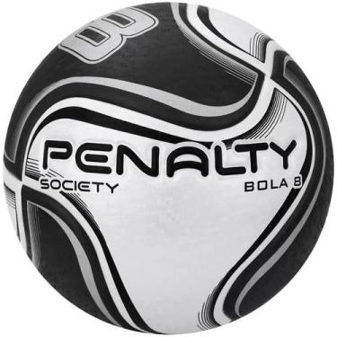 Imagem de Bola de Futebol Society Penalty 8 X - Branco e Preto, Branco e Preto, 