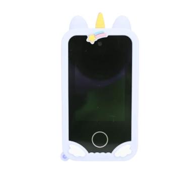 Imagem de Qiilu Telefone Inteligente para Crianças, Brinquedos de Aprendizagem para Meninos e Meninas de 3 a 10 Anos Com Tela Sensível Ao Toque de 2,8 Polegadas, Câmeras Duplas, Jogos, (BLUE)