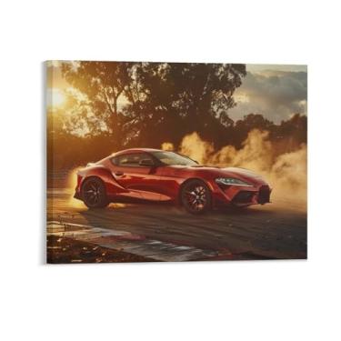 Imagem de HouLaiZhe Drift Car Sup Jdm Pôsteres Pôr do Sol Tela Estética Parede Decoração de Parede Impressões Galeria Sala Decoração de Parede para Quarto Sala de Estar Escritório 11 x 14 polegadas (28 x 35 cm)