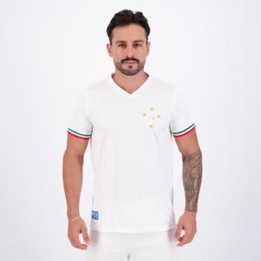 Imagem de Camisa Cruzeiro Retrô Palestra Branca - Retromania, GG