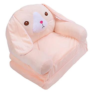 Imagem de Alomejor Sofá para Crianças, sofá Dobrável para Crianças, Sofá-cama Rosa Com Capa Removível para Sala de Jogos, Berçário e Jardim de Infância (2º nível)