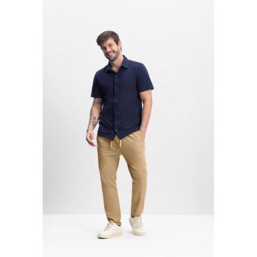 Imagem de Camisa Masculina Em Piquet Essendi Azul Escuro