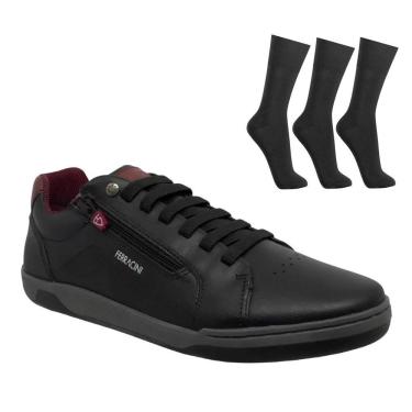 Imagem de Kit Sapatênis Ferracini Lexus Masculino + 3 Pares de Meias
